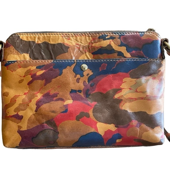 Patricia Nash Avellino Leather Camo Crossbody Bag - Classic Sleek Go-Any Where - Picture 6 of 16